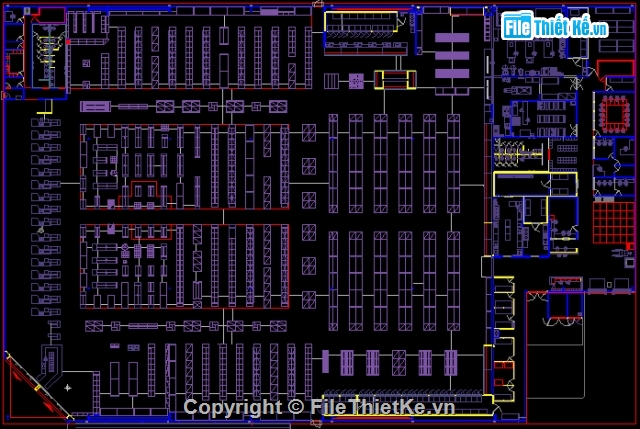 file cad mặt bằng,bản vẽ mặt bằng siêu thị,siêu thị